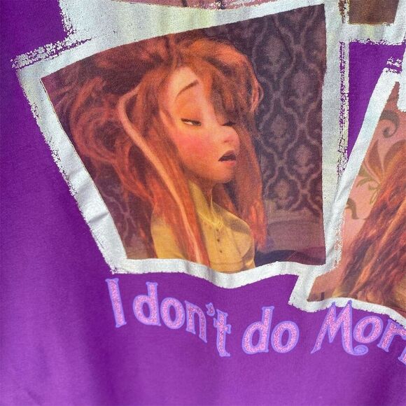 Disney Parks Women's Rapunzel "I Don't Do Mornings" Purple Night Shirt - Picture 5 of 10